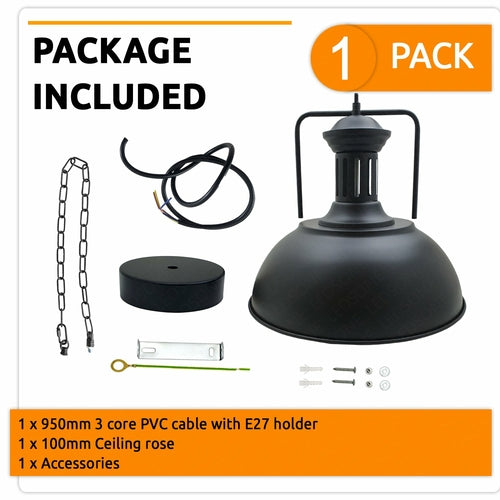 Matt Black Chain Pendant Light~3806