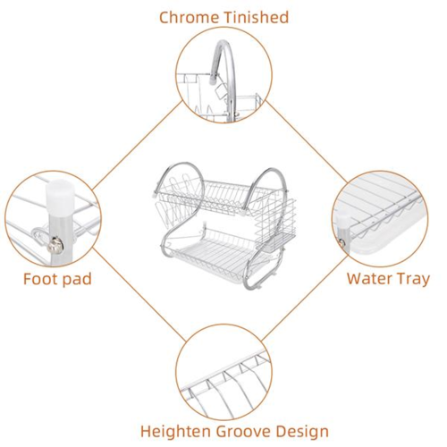 Double-Layer Dish Organizer