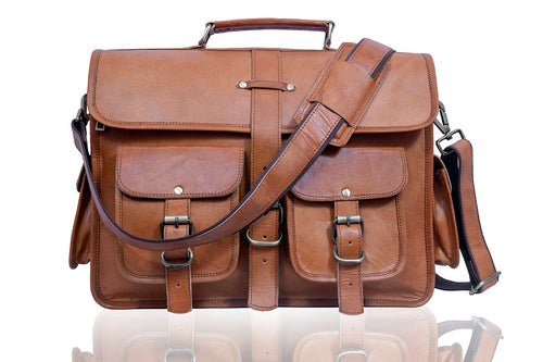 Echtleder Messenger Bag für Herren und Damen Vintage Laptoptasche